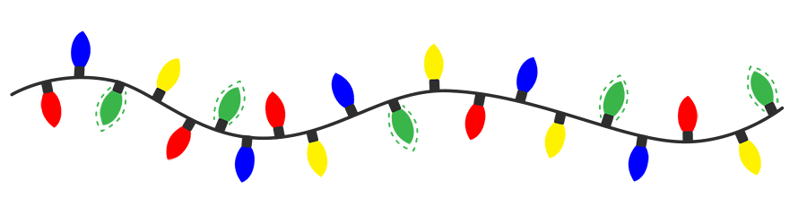 Christmas lights animated